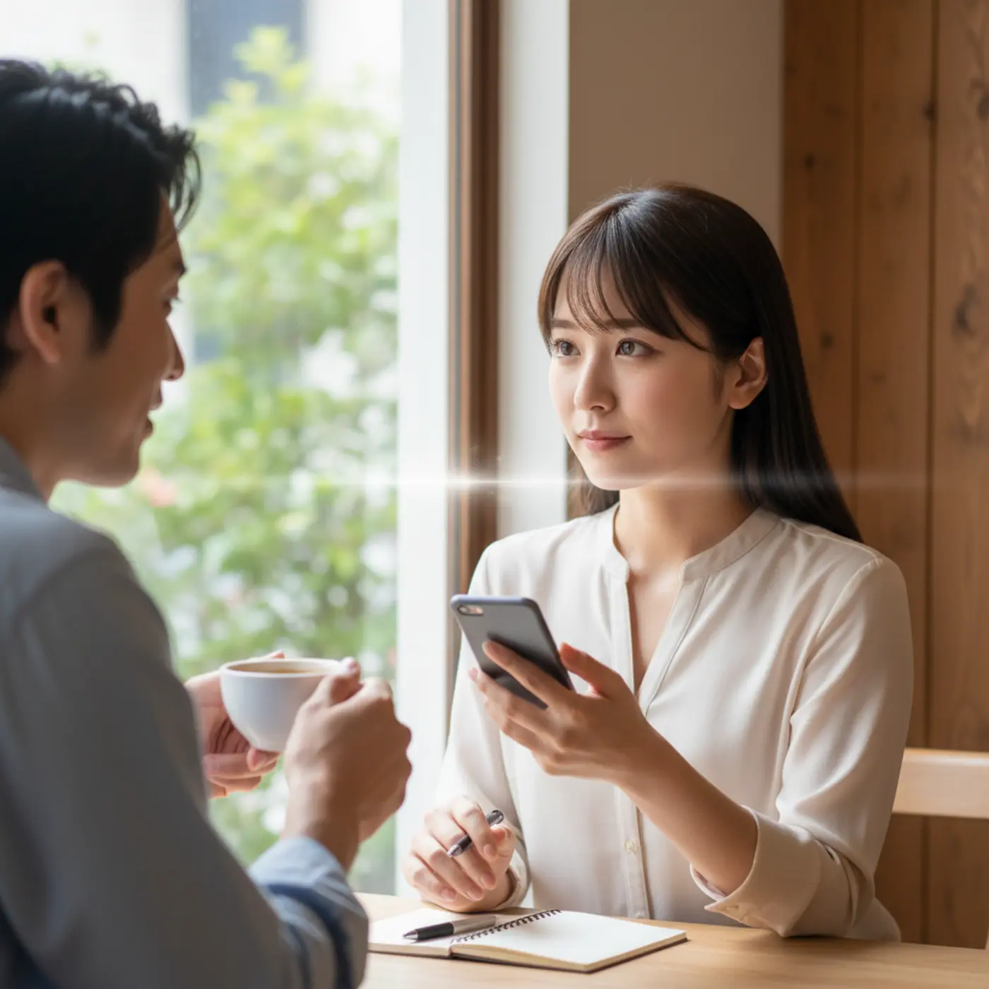 復縁を望むあまり「都合のいい女」になってしまう女性の悩み。彼からの誘いを前に、自分の価値を守るため勇気を出して境界線を引くことの重要性を表現したイメージ。