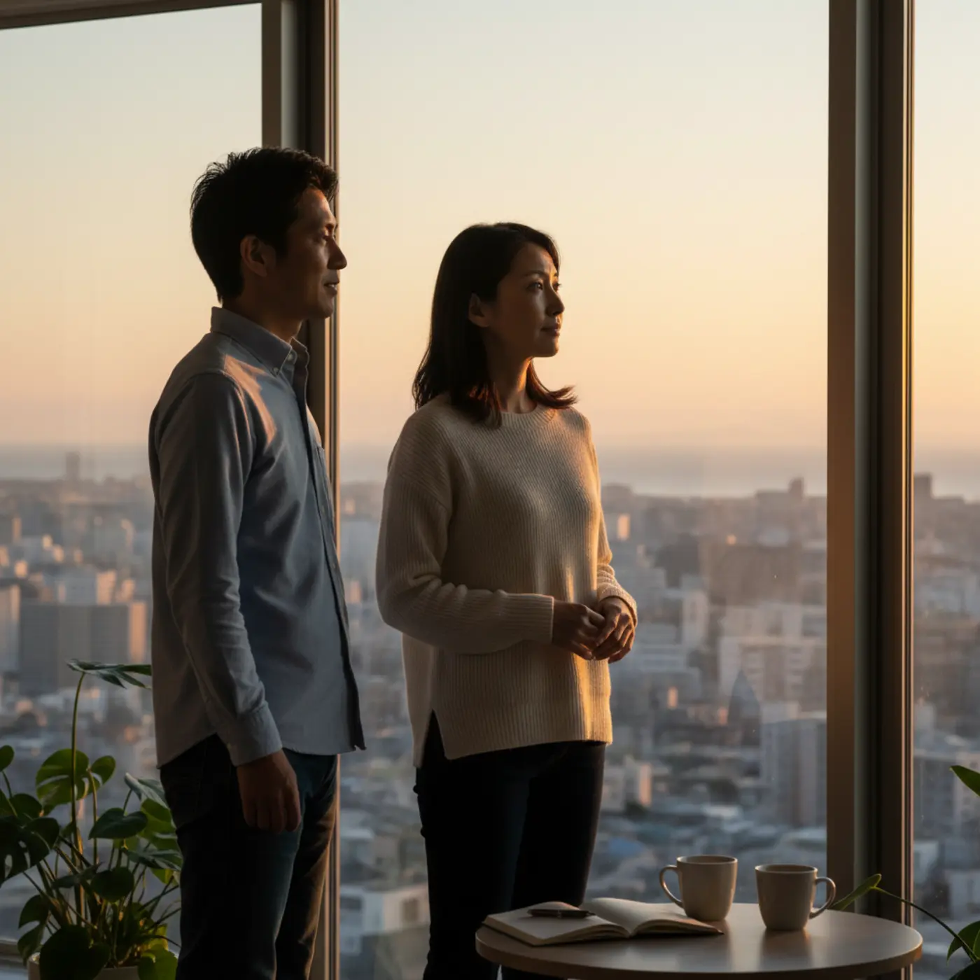 朝日を見つめ、元旦那との復縁と新しい未来を考える女性。過去の失敗から学び、幸せな関係を再構築するためのヒント。