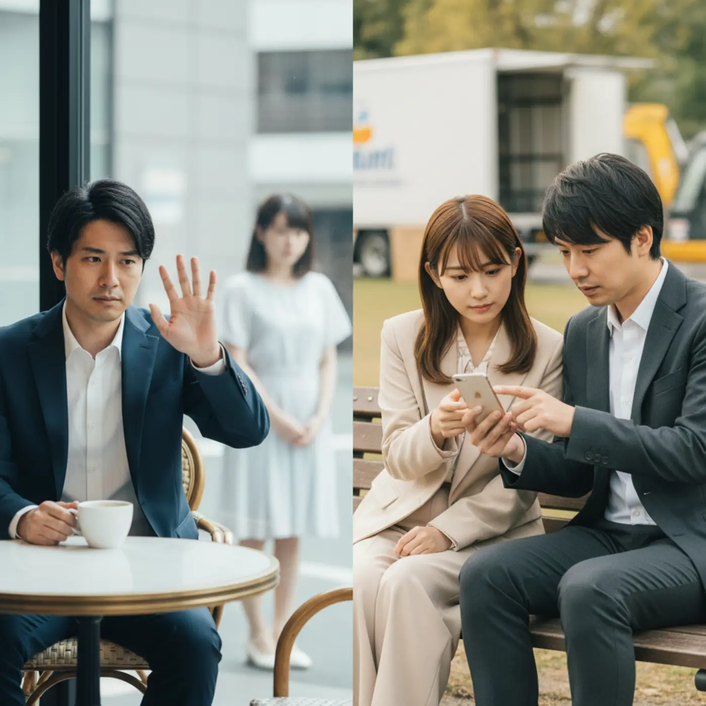 復縁における「生理的に無理」と「状況的に無理」の決定的な違いを示す図。相手の心理状態や拒絶レベル、復縁の可能性をわかりやすく解説しています。