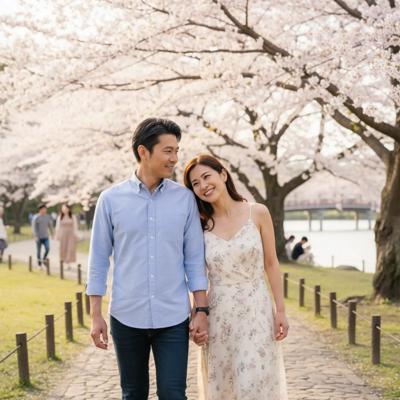 元カノとの復縁を成功させるためのポイントをまとめたイメージ。冷却期間を経て自分磨きに成功し、元カノと幸せな関係を再構築する男性のイラスト。