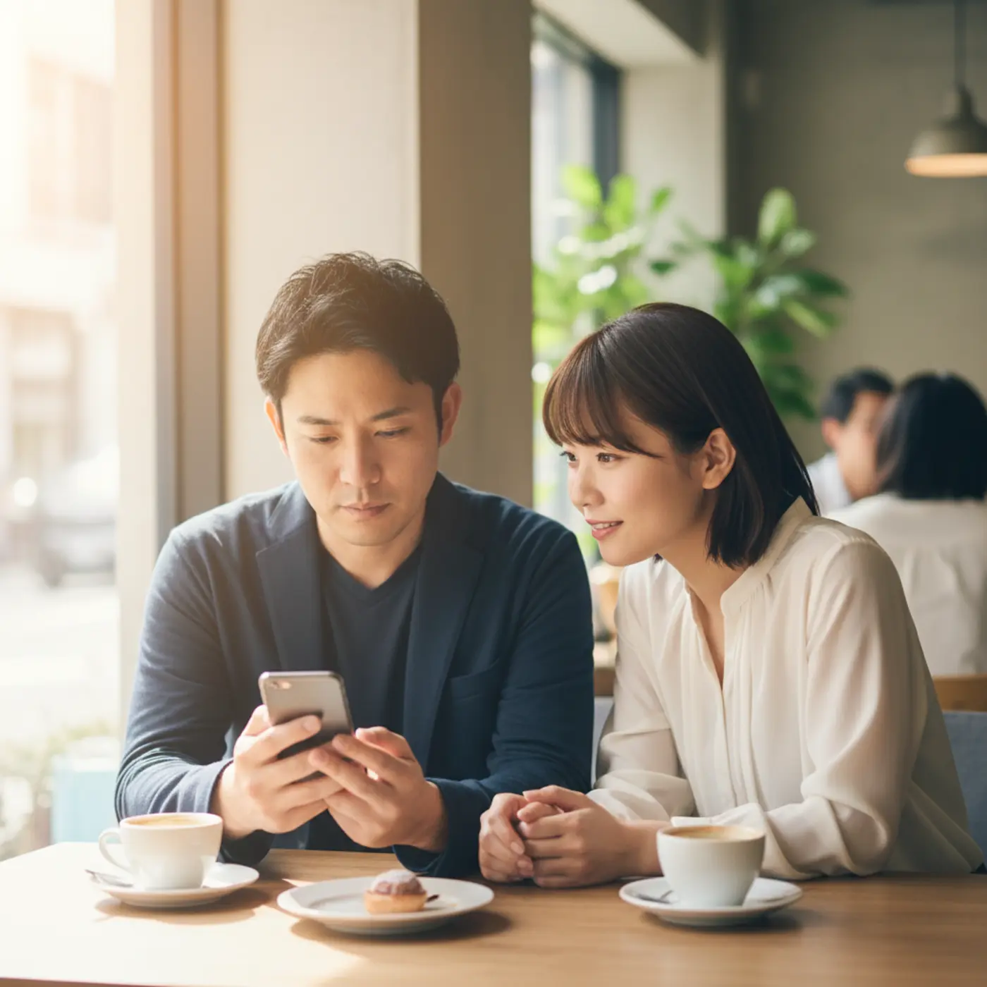 復縁成功の鍵となる告白のタイミングを見計らう人物のイラスト。相手の心の準備が整ったGOサインを見極めることの重要性を示唆しています。