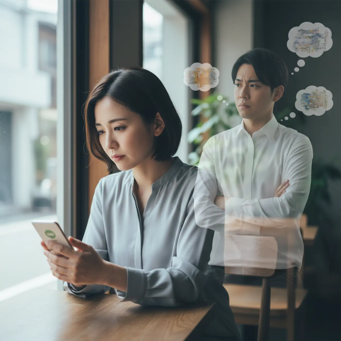 彼氏にLINEをブロックされてしまい、スマートフォンを手に悲しむ女性。ブロックする男性心理や隠された本当の理由を考察するイメージ画像。